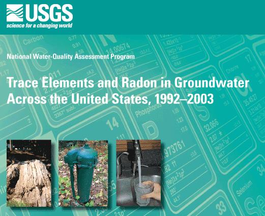 USGS groundwater water pollution contamination 2011 report arsenic manganese radon uranium